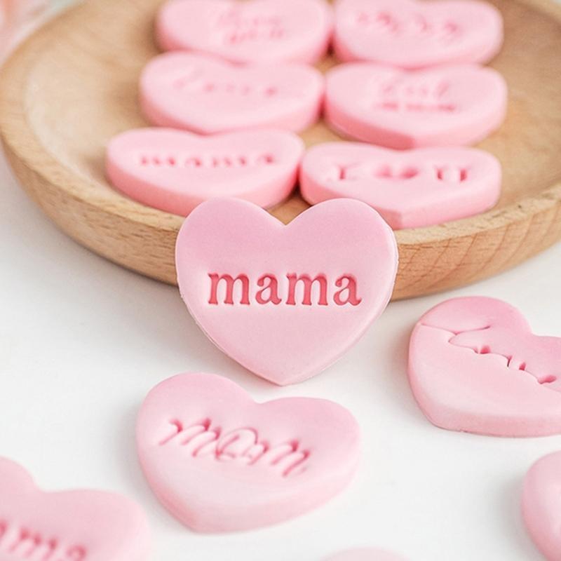 

7Pcs Lovely Heart Cookie Cutter Set Biscuits Stamp Molds For Mother s Day Baking China Mainland