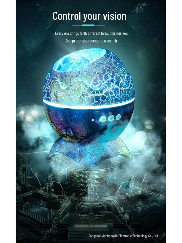 Dinosaur Egg Starry Sky Galaxy Projector with Bluetooth Music and Nebula Effects - Perfect Children's Gift