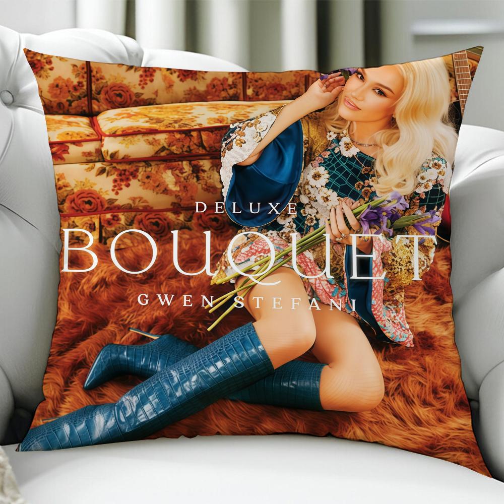 

GGwen Stefani Singer cushion cover Birthday Anniversary Gifts Double Sided Printed Zipper Cushion Cover Soft Skin Bedding 30x30cm
