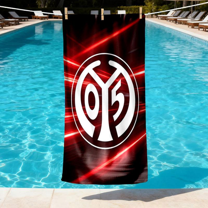 05 1FSV Mainz 05 Print Beach Towel Design, Soft, Lightweight. for Home Bathroom, Spa, Pool, Yoga, Surfing, Camping, Gift for Family, Friend