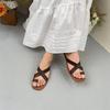 Johnature Flat Bottom Slippers Fashionable Rubber Anti Slip Comfortable Genuine Leather Women's Outdoor Slippers