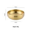Korean Style Stainless Steel Double-Layer Gold Noodle Bowl - Large for Noodles, Rice, or Soup with Custom Logo