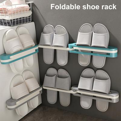 Soporte para Zapatillas de Baño Estante de Almacenamiento Montado en la Pared Construcción Duradera Fuerte Capacidad de Carga Estante para Zapatos