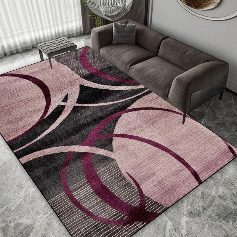 Modern Geometry Abstract Carpet Large Area Grey Decorate Easy Clean Non-slip Floor Mat Balcony Bedroom Washable Rug Customizable