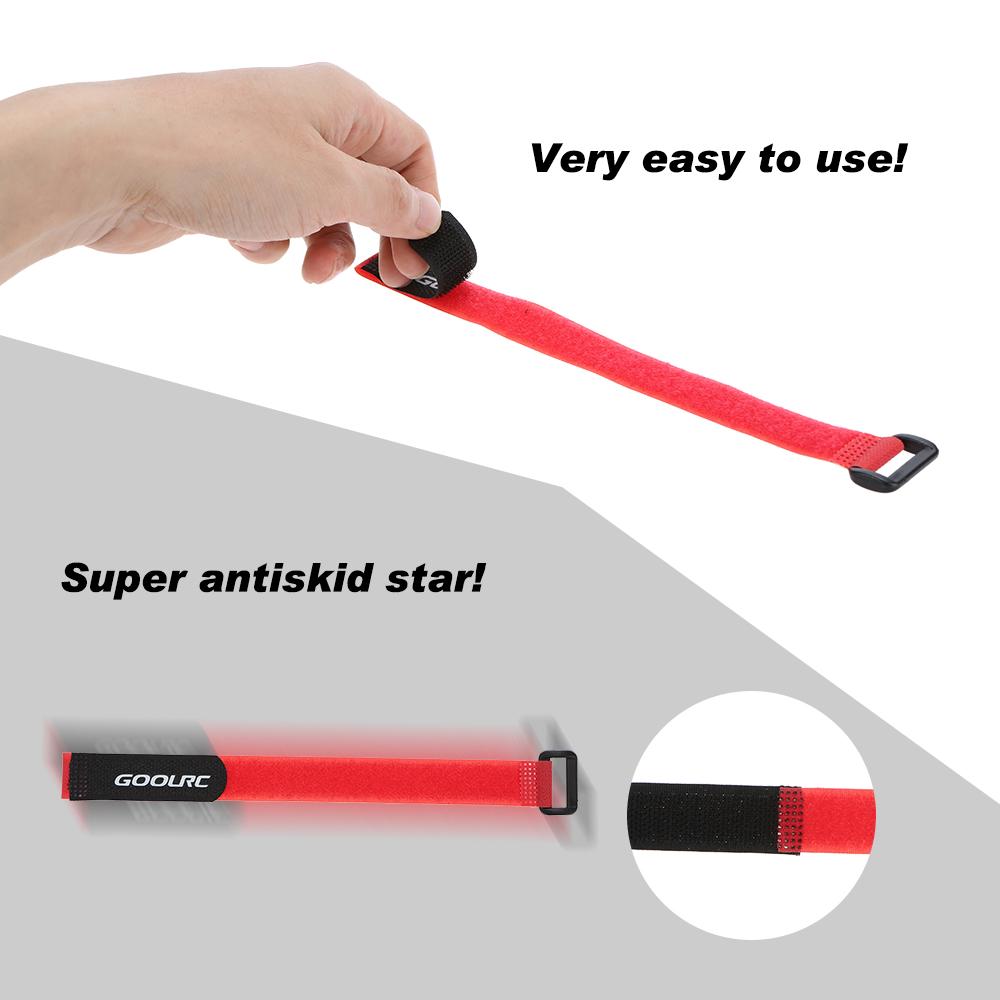 10Pcs GoolRC Strong RC Battery Antiskid Straps Battery Bands 285mm for RC Drone Helicopter and RC