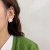 Silver-White Firework Earrings: Chic 2025 Design, 925 Silver Studs, Stylish and Versatile.