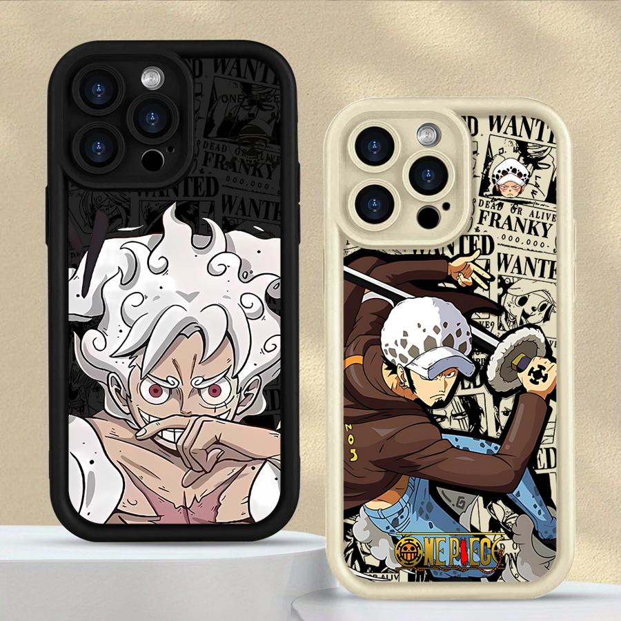 Soft Shell Case for iPhone XS Max 13 12 11 Pro Max XR 16e 17 Air 15 16 14 Plus One Piece Luffy Trafalgar D Water Law