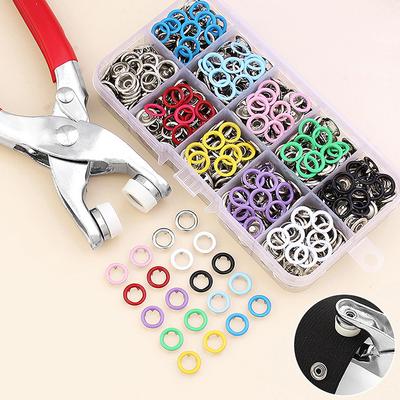 Plier Tool 50/100pcs Colour Metal Snap Sewing Button Claw Set Hollow Solid Snap Fasteners Kit for Installing Clothes Bags