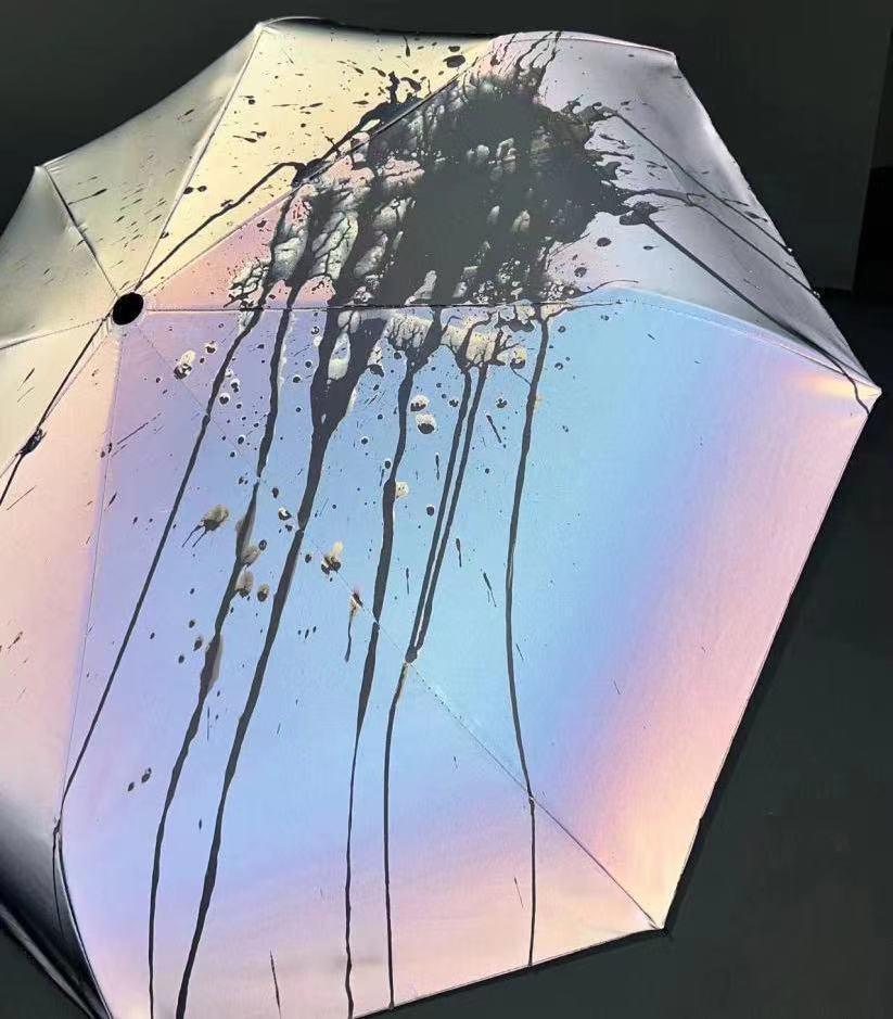 Color-Changing Reflective Umbrella: Dual-Use for Sun & Rain, Extra Large & Thick, Reinforced, Hot-Selling