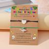 Mother Day Bracelet Dinosaur Element Handmade Heart Pendants Adjustable Size Women Wristband Meaningful
