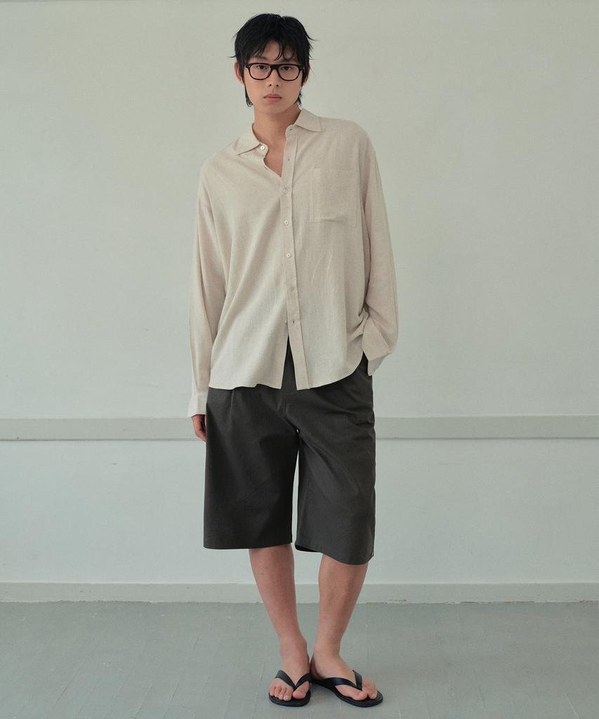 Wednesday Oasis Urban Stripe Bermuda Pants_Khaki(Wb6Pt15)