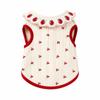 Thin Cat Flower Edge Vest Cherry Pattern Pet Shirt Cute Cat Pullover  Pet Clothing