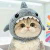 Grenzüberschreitende Katze Hai Dinosaurier Plüsch Haustierhut - Niedliche und Lustige Fotografie Requisite