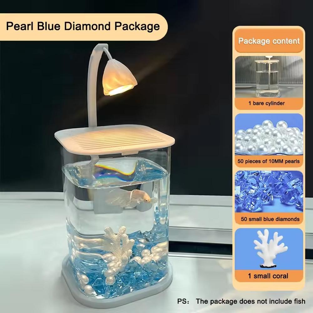 

Ударопрочный акриловый пейзажный аквариум со светодиодной подсветкой, аквариум для золотых рыбок, аквариумная установка, аквариум для детей Pearl