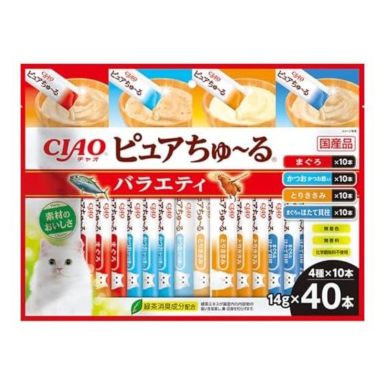 CIAO Pure Churu Variety 14g x 40 Cat Snacks