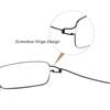 Business Reading Glasses Anti Blue Light Metal Frame Male Presbyopic Eyewear Ultra Light Thin Frame Glasses