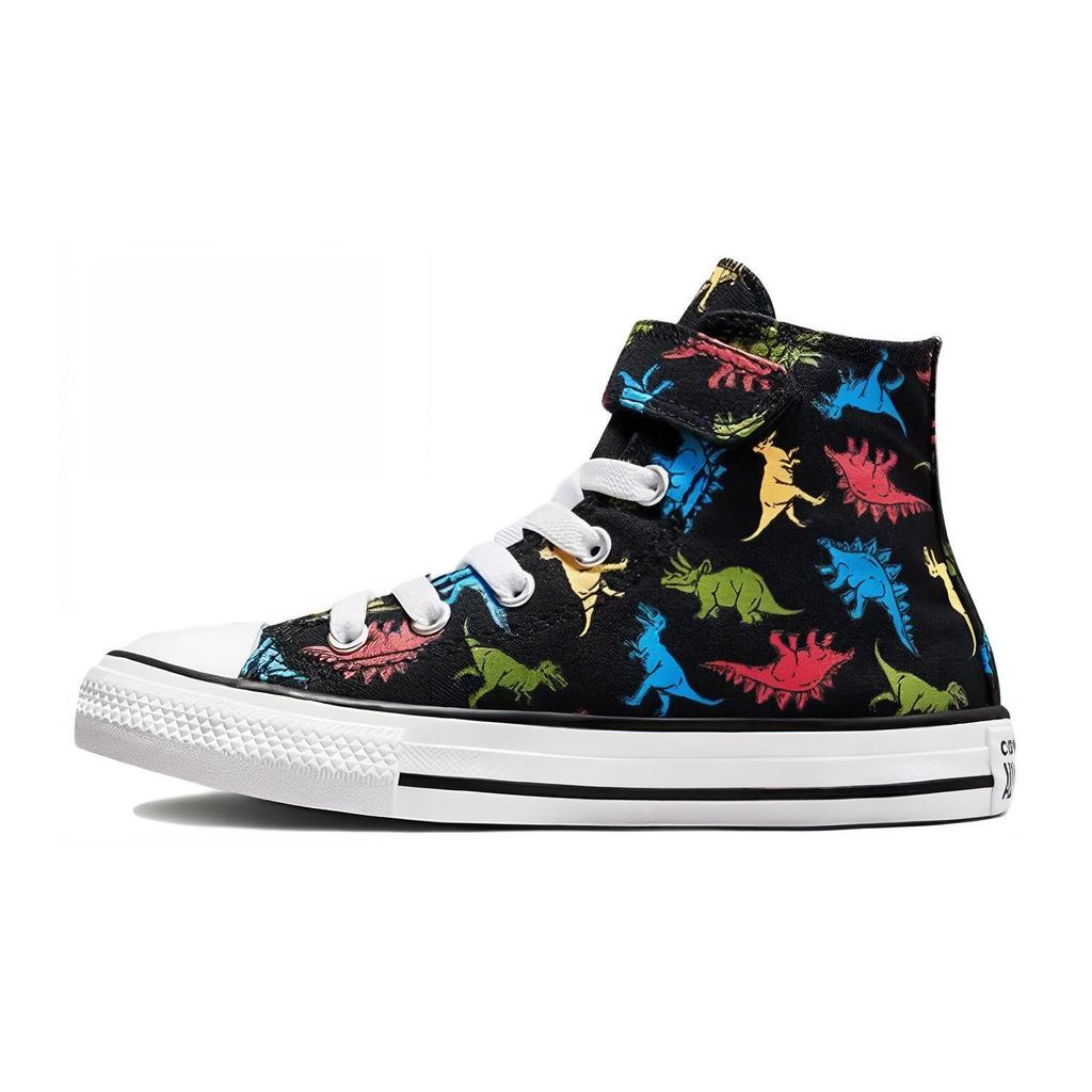 Converse Chuck Taylor All Star Shock Absorbing Durable High Top Canvas Shoes Kids Sneakers Black Green A01666C