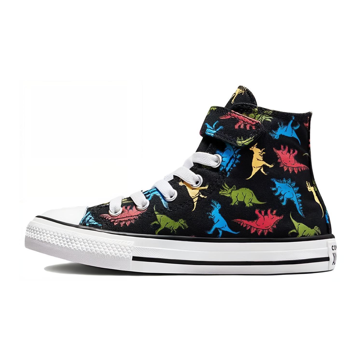 Converse Chuck Taylor All Star Амортизирующие Прочные Высокие Кеды Кроссовки Детские Черно-Зеленые A01666C 27