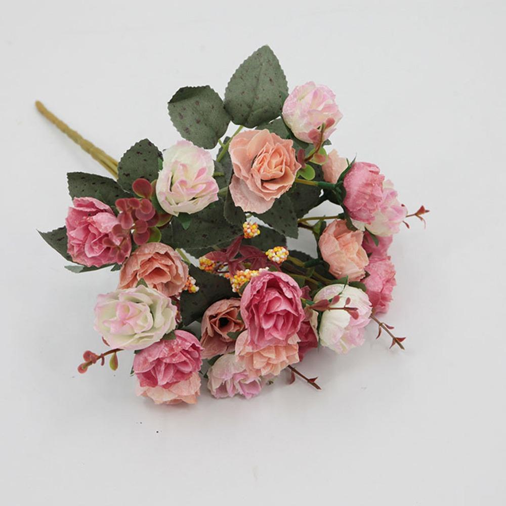 Multicolor Rose Bouquet Artificial Flower 21 Heads Simulation Flowers New Faux Rose Flower  Gifts