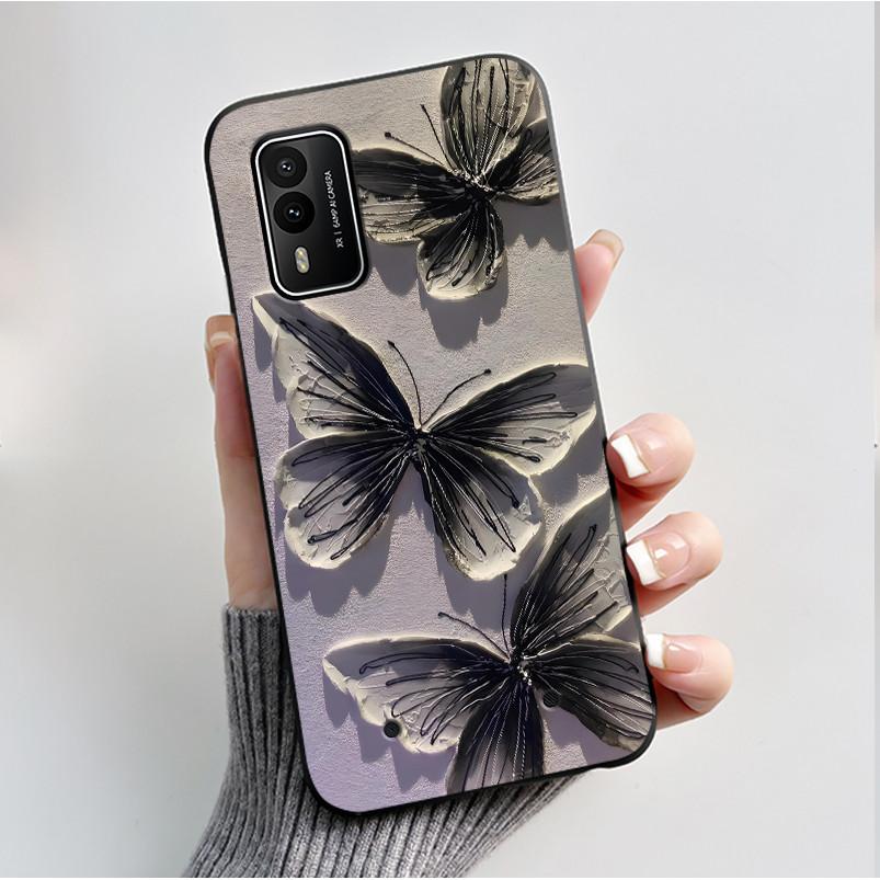 Printed Phone Case For Nokia XR21 Coque Capa Soft Silicone Black Shell Cover Cute Flower Cartoon Casing Fundas