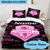 3PCS Custom Name Sounders FC Crest Bedding Set, Including 1pc Duvet Cover And 2pcs Pillowcases, Suitable for Dorms and Bedrooms Gift
