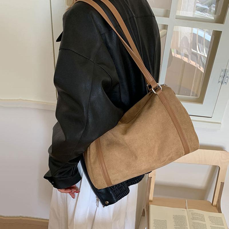 Fashion Women Shoulder Bag Faux Suede Crossbody Bags High Capacity Matte PU Leather Female Tote Handbags