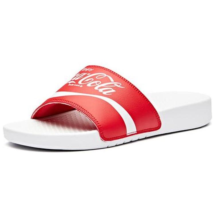 Coca Cola x Anta Slide Slippers Men's Mismatched, Left White Right Red 91926983-1