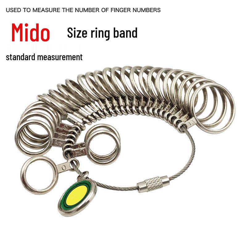 

Mido Регулируемый кольцемер для измерения пальцев мужчин и женщин Plastic Ring Set