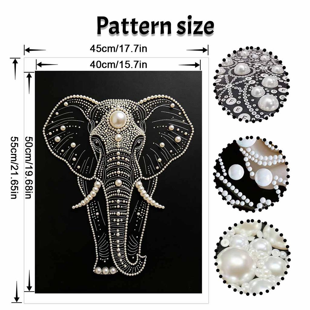 Kit Pittura Diamante Perle Fai da Te per Adulti e Principianti, Elefante Elegante Pittura Scintillante Artigianato Decorazione Murale Casa Regalo Fatto a Mano