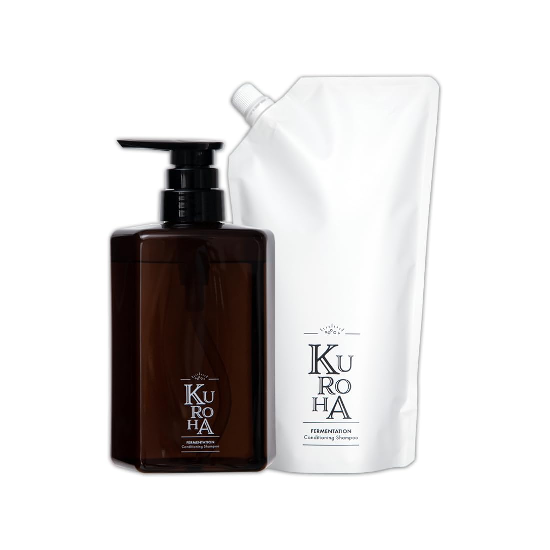 

[Limited time 10% off coupon included] KUROHA Fermented Black Hair Shampoo 380ml1 bottle with dedicated bottle [All-in-one Hematin Fulvic Acid