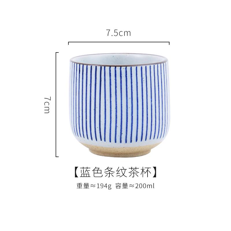 Ручная роспись Японская керамическая чайная чашка Керамическая чашка для чайной церемонии Гунфу для домашнего использования Кофе Вода Подарок 200ml