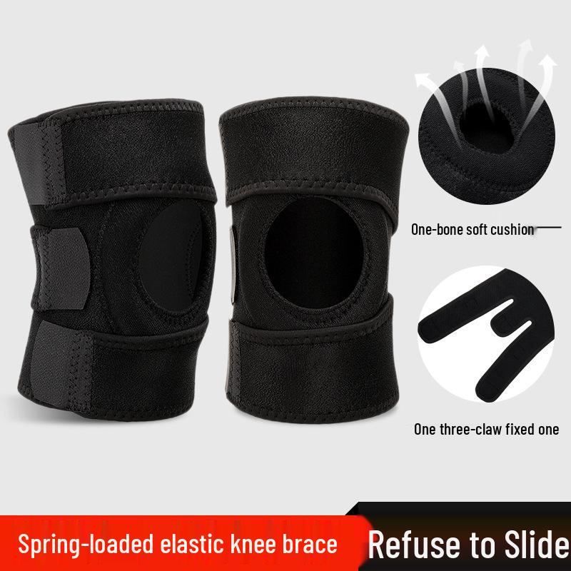 

Breathable Compression Sports Knee Pads for Cycling, Basketball, Running, Mountaineering, and Training with Shock Absorption. Single Pack Unisex