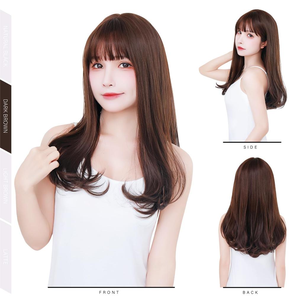 Supervised by Top Long Curly Wavy Made with Slimming Peace of PL Insurance Dark [TefuRe] J-hair Member, Stylists, Wig, High-quality Fiber, Natural,