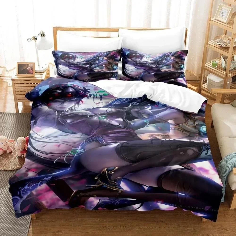 3D Printing  Sexy Girls Overwatch Bedding Set Duvet Cover Sheet Pillowcase Bed Full Queen King Size Comforter Bedroom