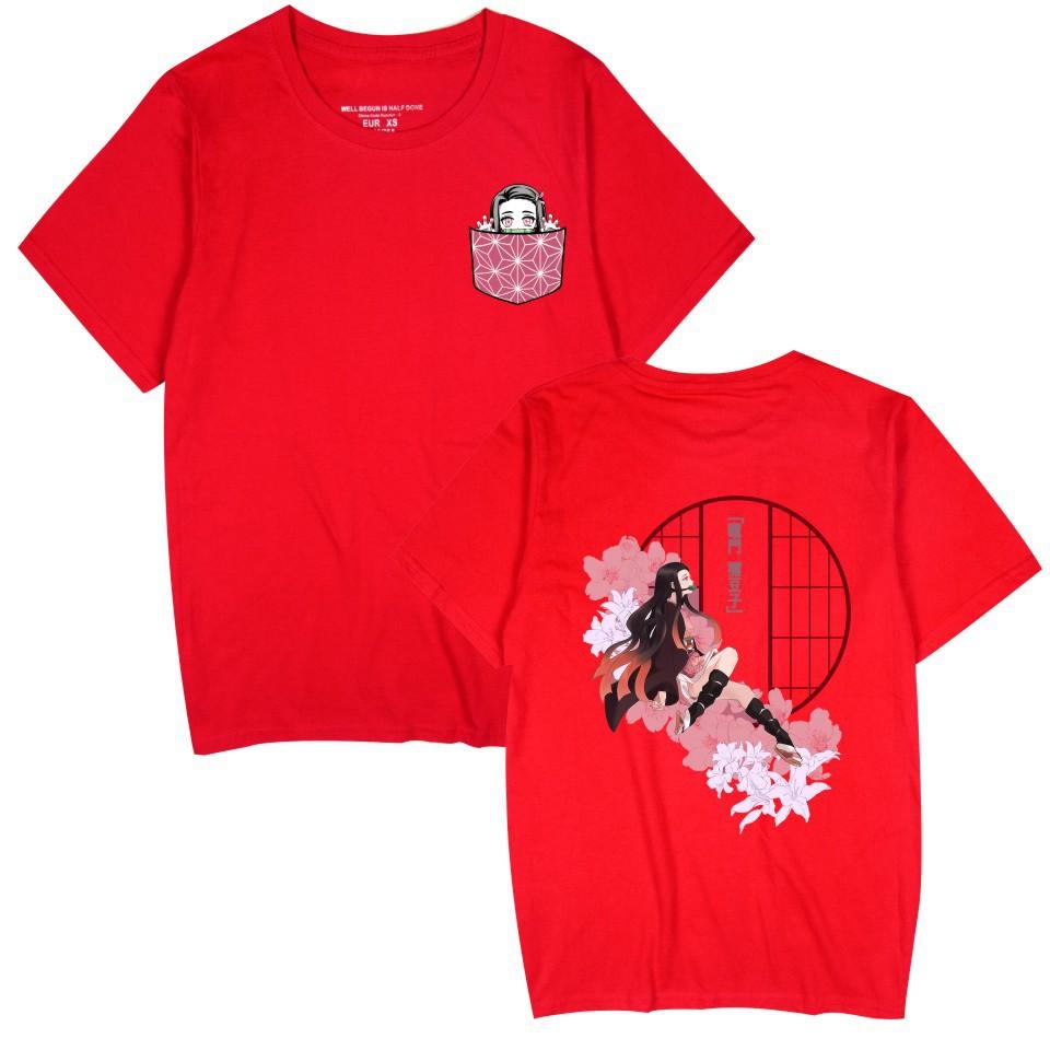 Japan cartoon comics Demon Slayer anime print short-sleeved T-shirt for men and women casual sportswear 0045