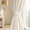 Magnetic Curtain Tiebacks with Pearls & Rhinestones, No Drill Window Curtain Holders, Elegant Luxury Curtain Tie Backs for Living Room, Bedroom