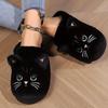 Home Slippers, Comfortable and Warm Open Toed Soft Plush Shoes, Solid Color Indoor Floor Slippers