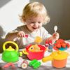 Play Kitchen Toy Set with Realistic Cutting and Educational Toy for Birthday Preschool Entry Gift for Boys and Girls 69-Piece Ingredients, Play,