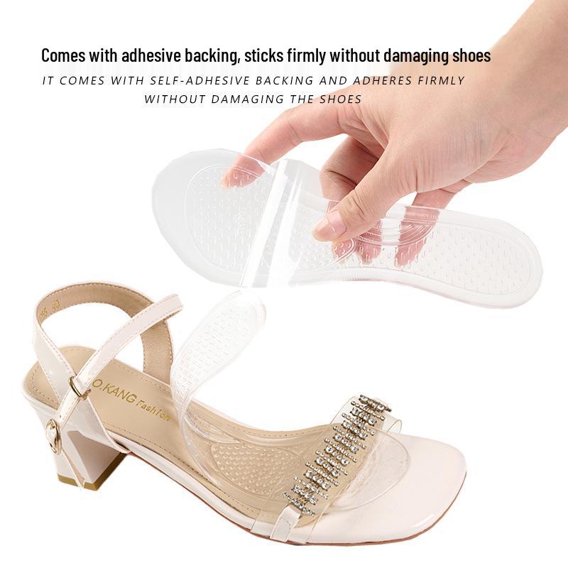 Silicone High Heel Arch Support Insole: Breathable, Sweat-Absorbing, Invisible Three-Quarter Pad for Sandals