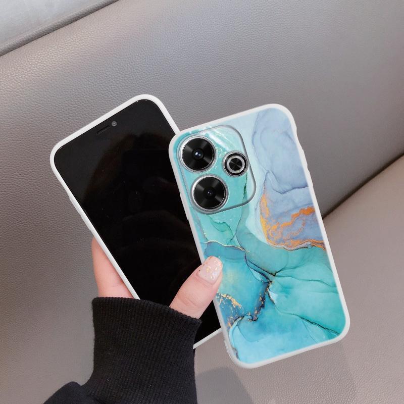 

Модный мраморный мягкий силиконовый чехол для Xiaomi Redmi Note 13 Pro 13C Samsung A35 A55 M35 M34 iPhone Huawei Honor 200 Camera Защитный противоударный чехол Xiaomi 11 Lite 5G NE