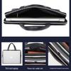 Jiamida Genuine Leather Men's Crossbody Briefcase for 15.6-inch Laptop