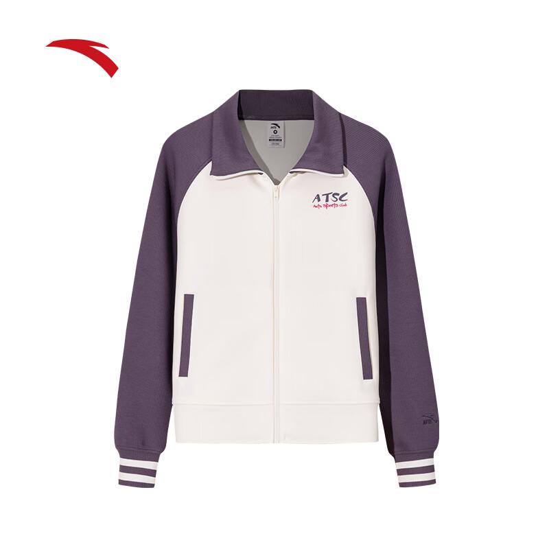 Anta Women s Varsity Style Color-block Zip-up Sweatshirt XL