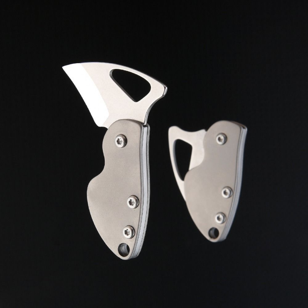 Keychain Pendant Mini Folding Cutter Rust-resistant High Hardness Portable Sharp Cutter Titanium Alloy Multi-purpose