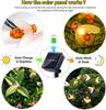 Solar Bee LED String Lights Outdoor Holiday Party Lighting Night Lamp for Garden Tree Fen Balcony Christmas Wedding Decoration