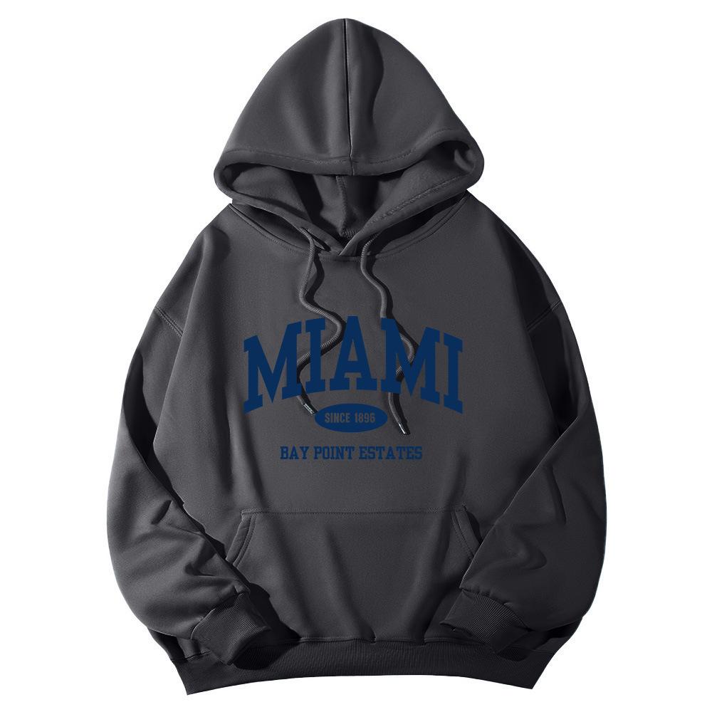 New casual sports sweater fleece hooded sports sweater men's and women's autumn and winter sports fashion