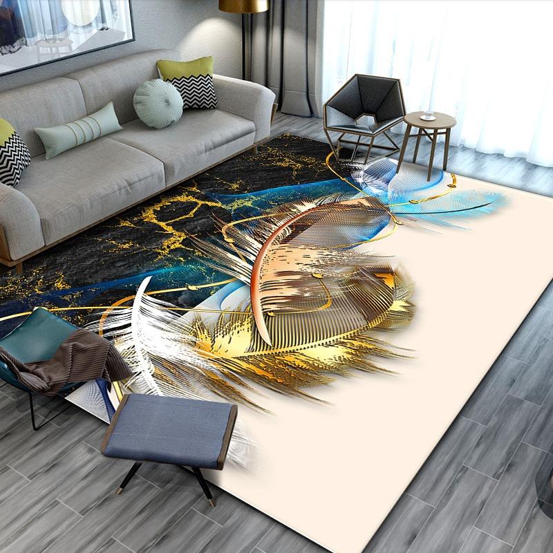 

Ковер в европейском стиле, легкая роскошь, с перьями, для гостиной, под диван, для спальни, прикроватный, для кабинета, коврик у входной двери, нескользящий, ретро, домашний декор 40x60cm