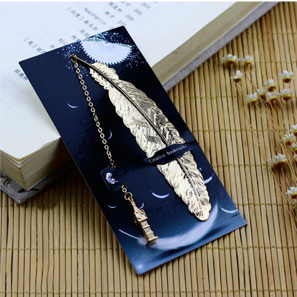 Cute Cartoon Bookmark Design of Metal Feather Bookmarks Promotional Gift