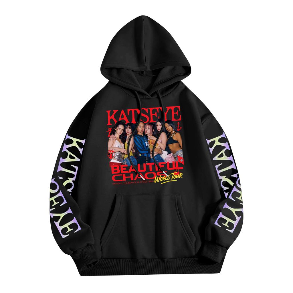 Unisex Fashion Lightweight Long Sleeve Pullover With Pockets Printed Hoodie