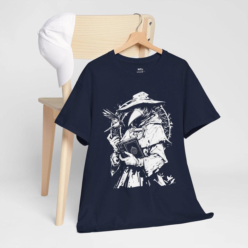 Plague Doctor TShirt Steampunk Dark Academia Halloween Shirt Retro Streetwear Highquality Crewneck Shortsleeved Unisexs Tshirt