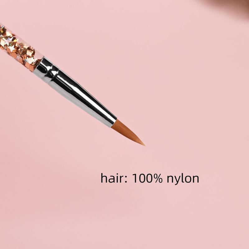 Nail Art Brush Nail Brush for Nail Art for Home Use and Professional Nail Salon Gel Nail Art Brush Clear Acrylic Handle
